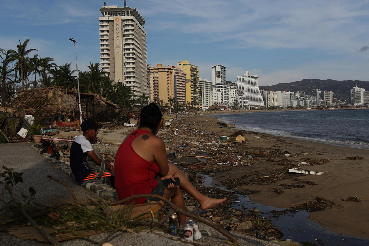 Acapulco, tras el impacto de Otis en México. Foto: EFE.