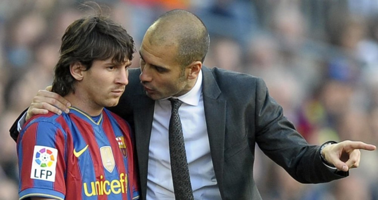 Lionel Messi y Guardiola. Foto: EFE