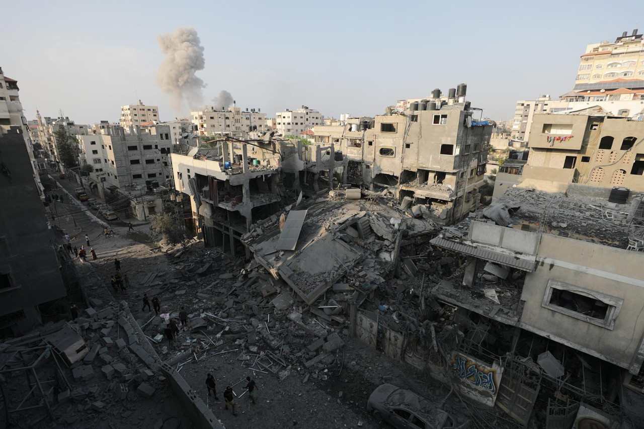 Bombardeos israelíes en Gaza. Foto: EFE