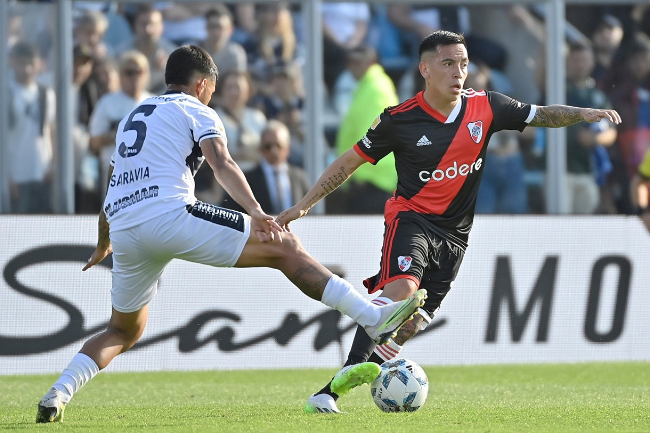 Esequiel Barco; Gimnasia LP vs. River Plate. Foto: X @RiverPlate.