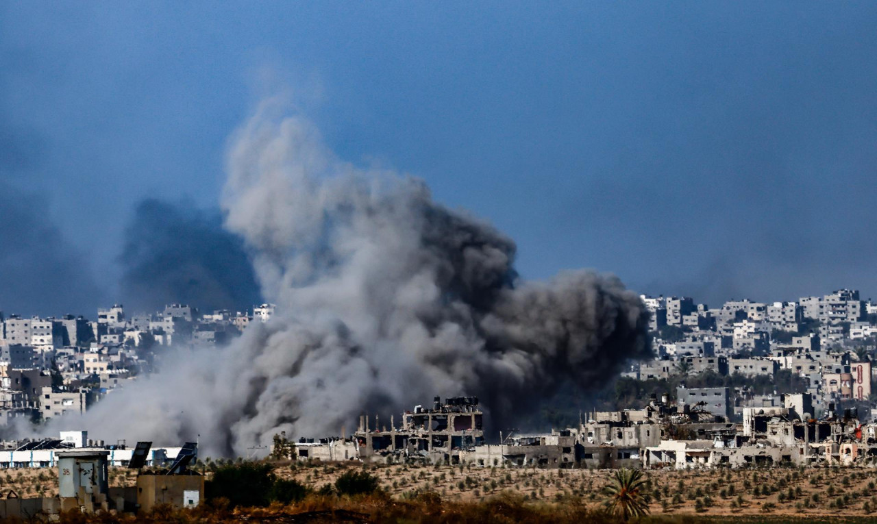 Ataque israelí en Gaza. Foto: EFE.