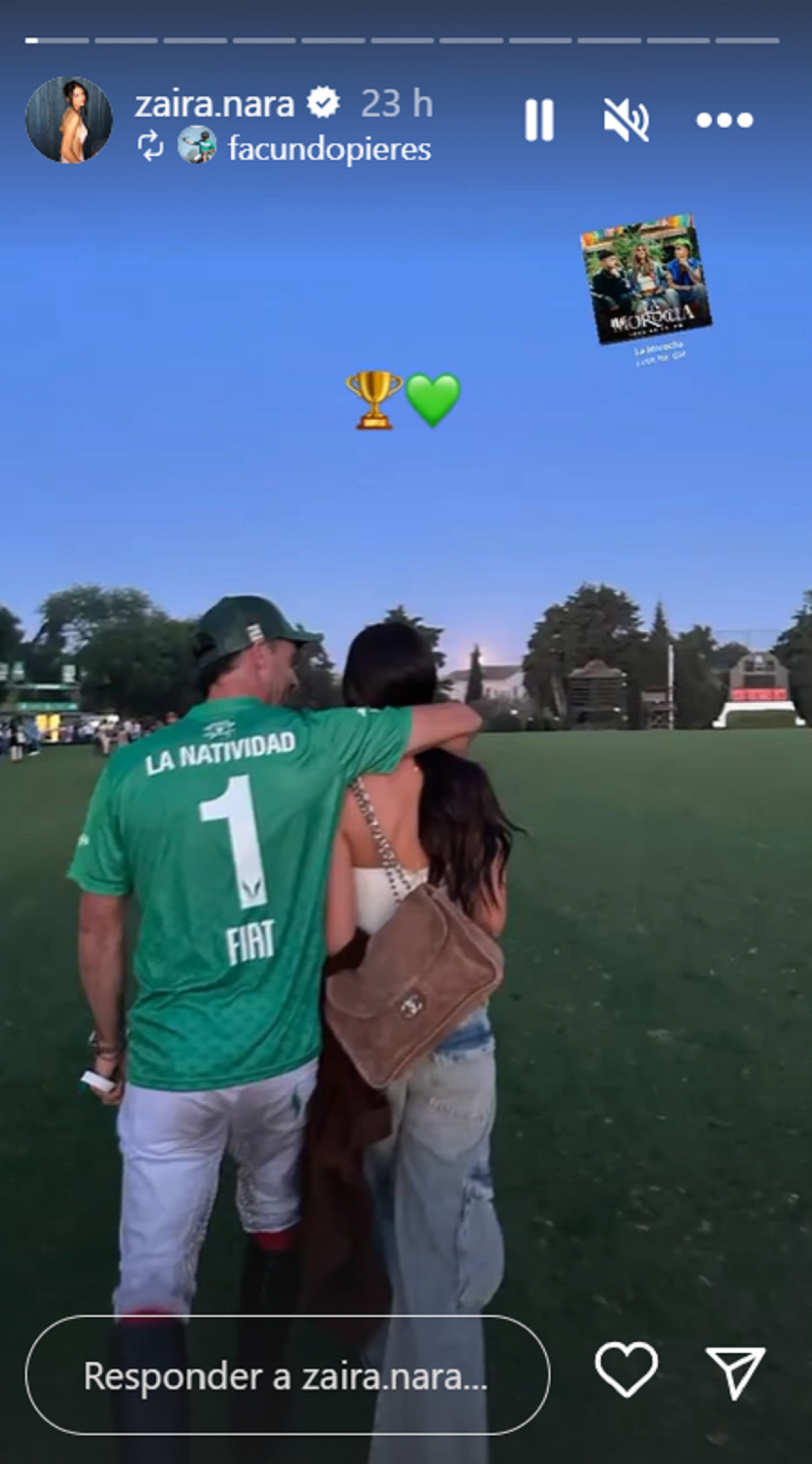 La historia de Zaira y Facundo blanqueando su romance. Foto: Instagram.