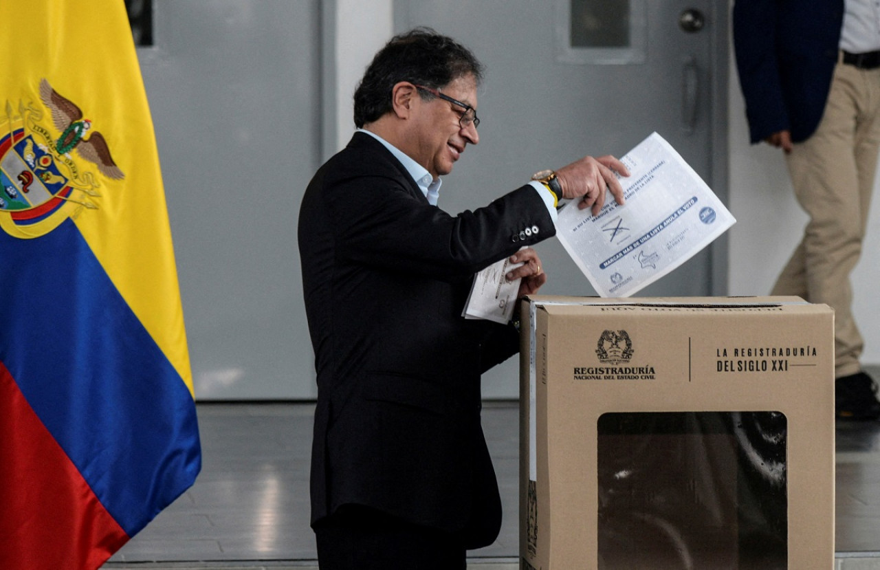 La votación de Gustavo Petro. Foto: Reuters.