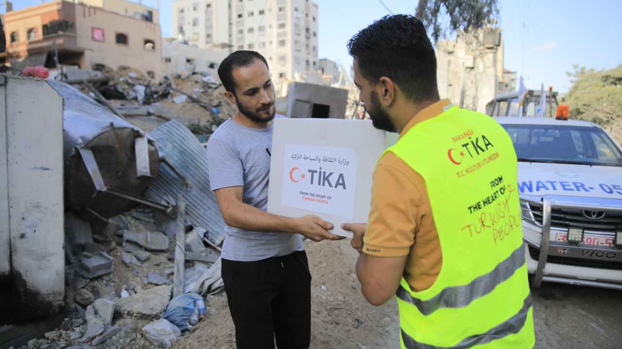 Ayuda humanitaria turca en la Franja de Gaza. Foto: X @Tika_Turkiye