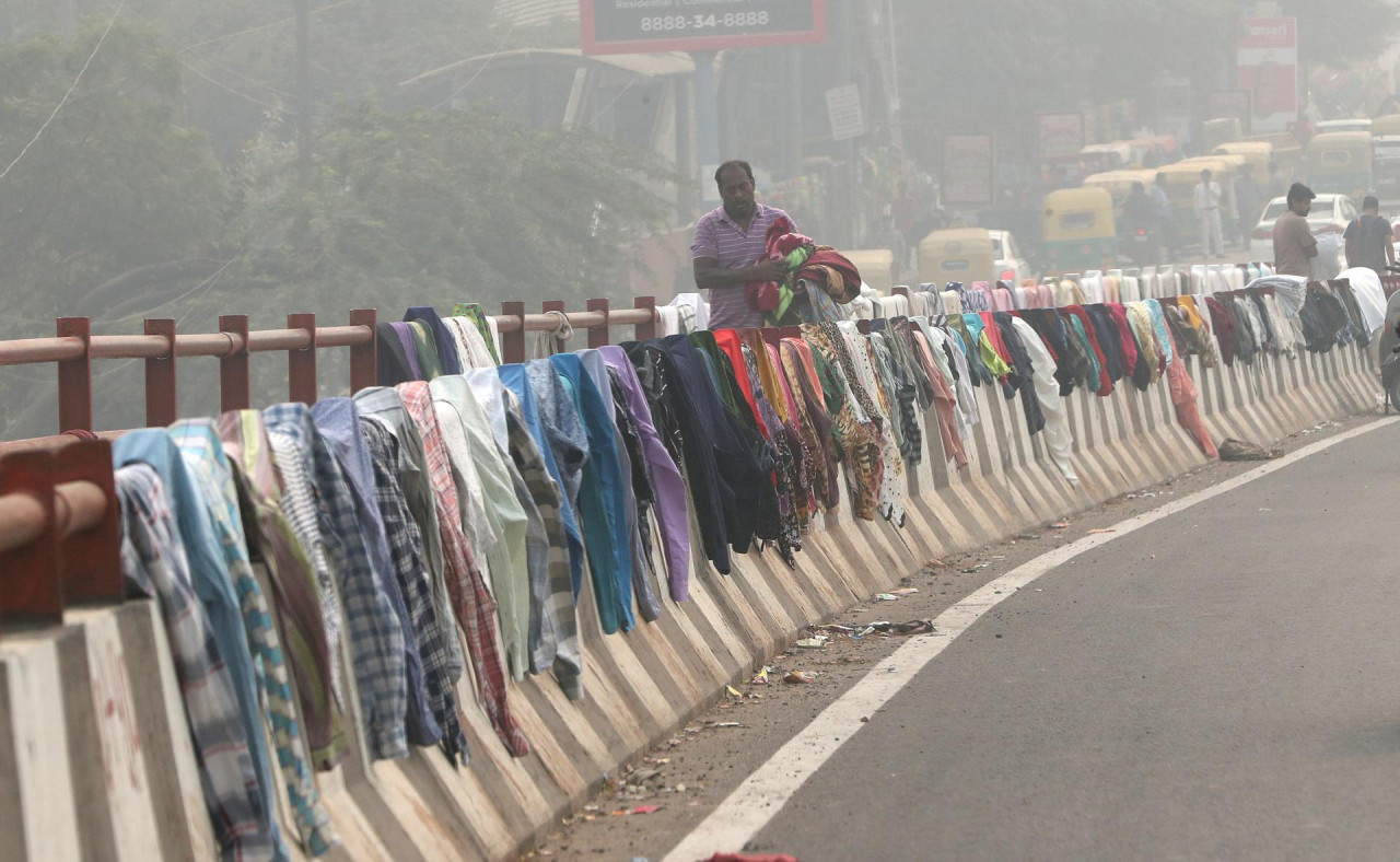 Contaminación en Nueva Delhi. Foto: EFE.