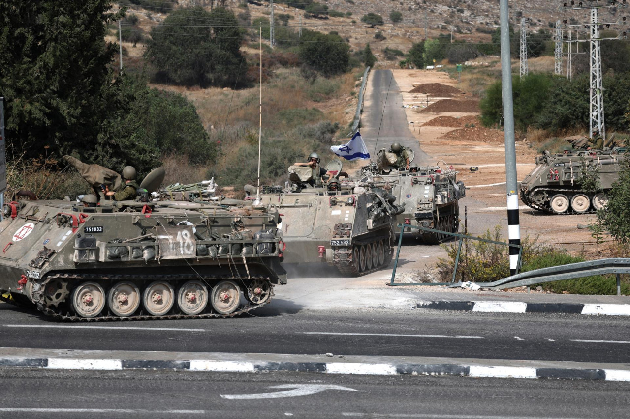 Tropas de Israel en la frontera con El Líbano. Foto: EFE.