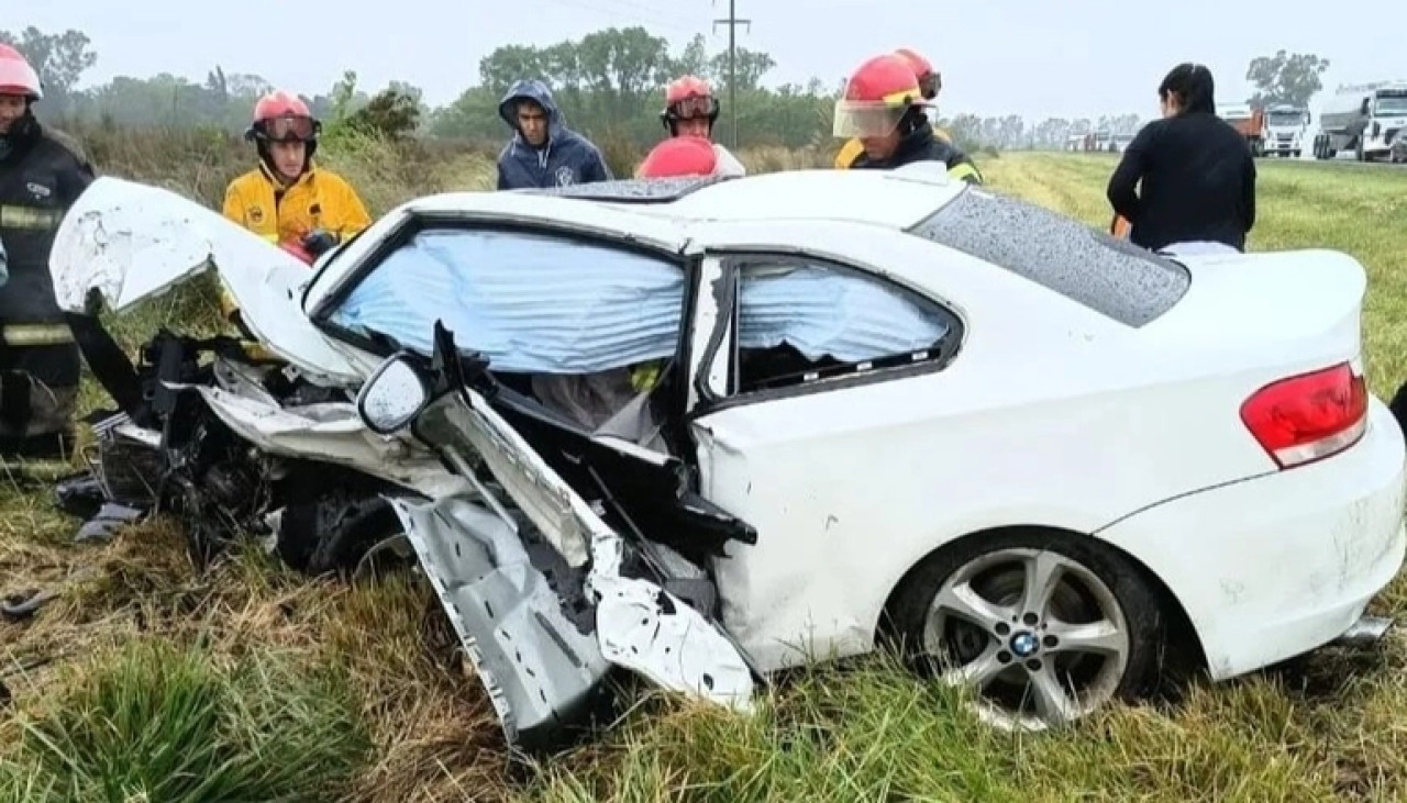 Accidente de Agustín Herrera. Foto: Lobos Noticias