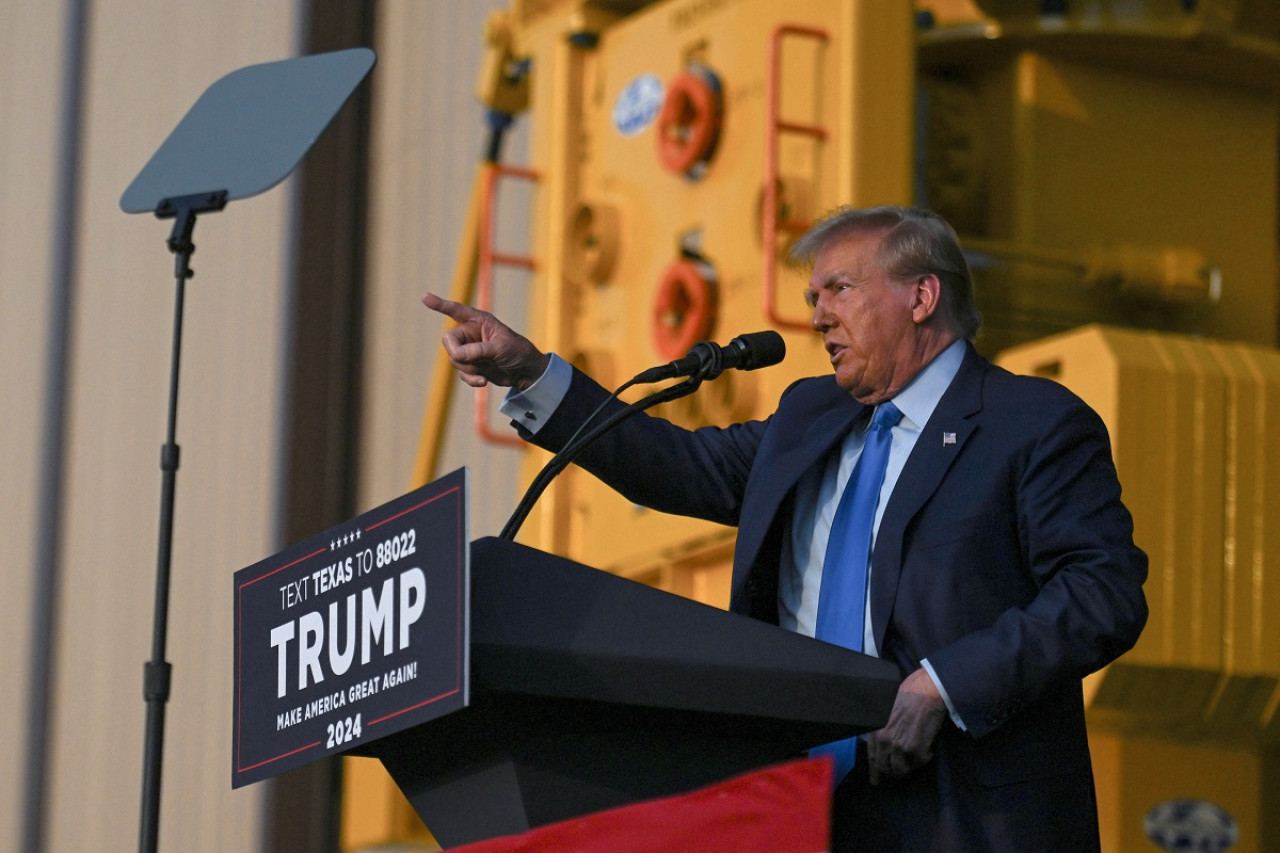 Donald Trump en Houston. Foto: Reuters.