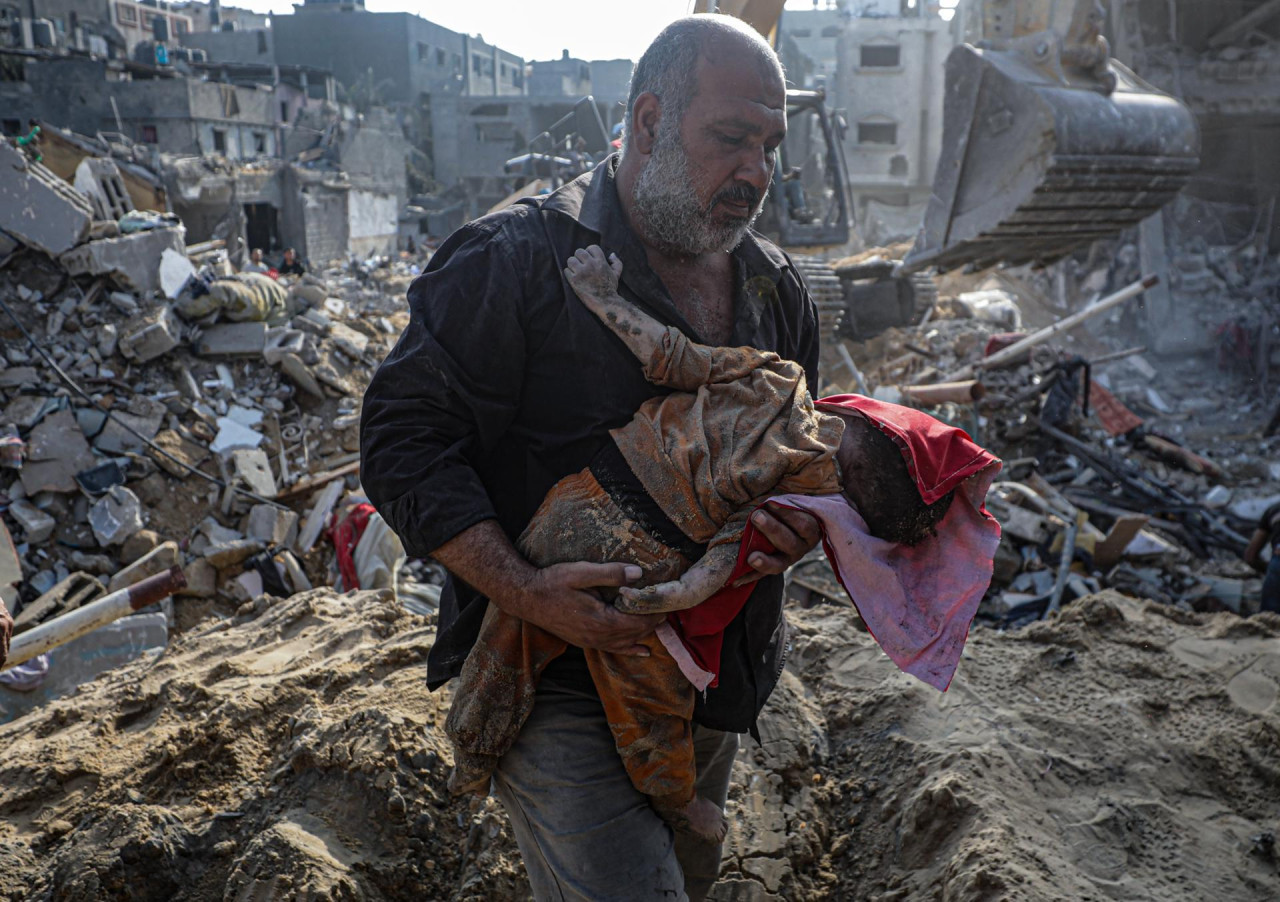 Ataque de Israel al campo de refugiados de Jabalia en Gaza. Foto: EFE.