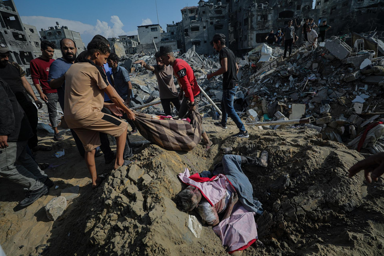 Ataque de Israel al campo de refugiados de Jabalia en Gaza. Foto: EFE.