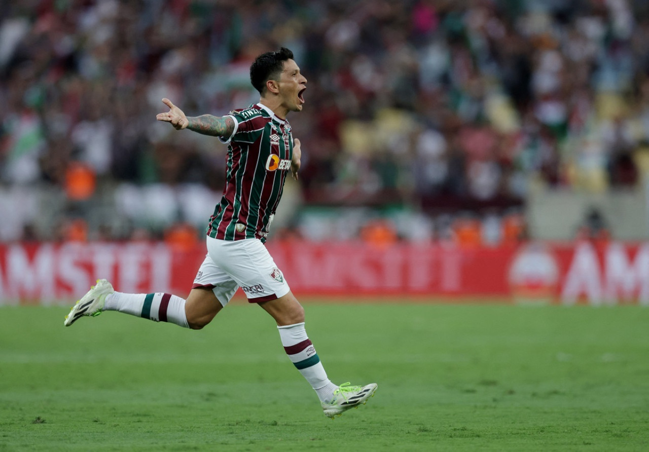 Festejo de Germán Cano; Boca vs. Fluminense; Copa Libertadores. Foto: Reuters.