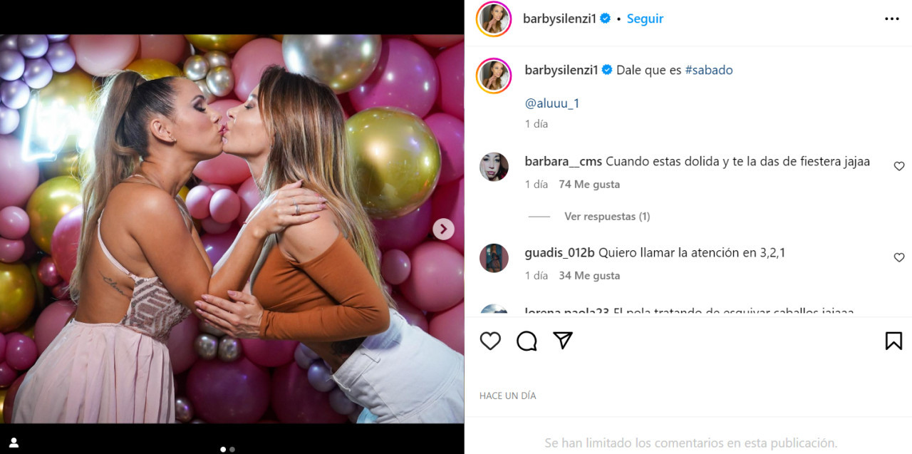 El llamativo posteo de Barby Silenzi. Foto: Instagram.