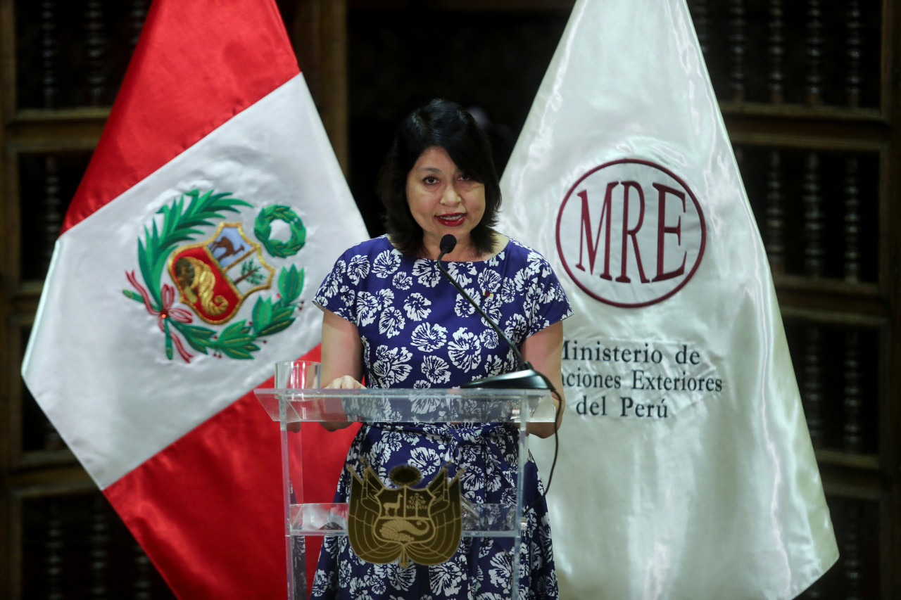 Ana Cecilia Gervasi, ministra de Relaciones Exteriores de Perú. Foto: Reuters