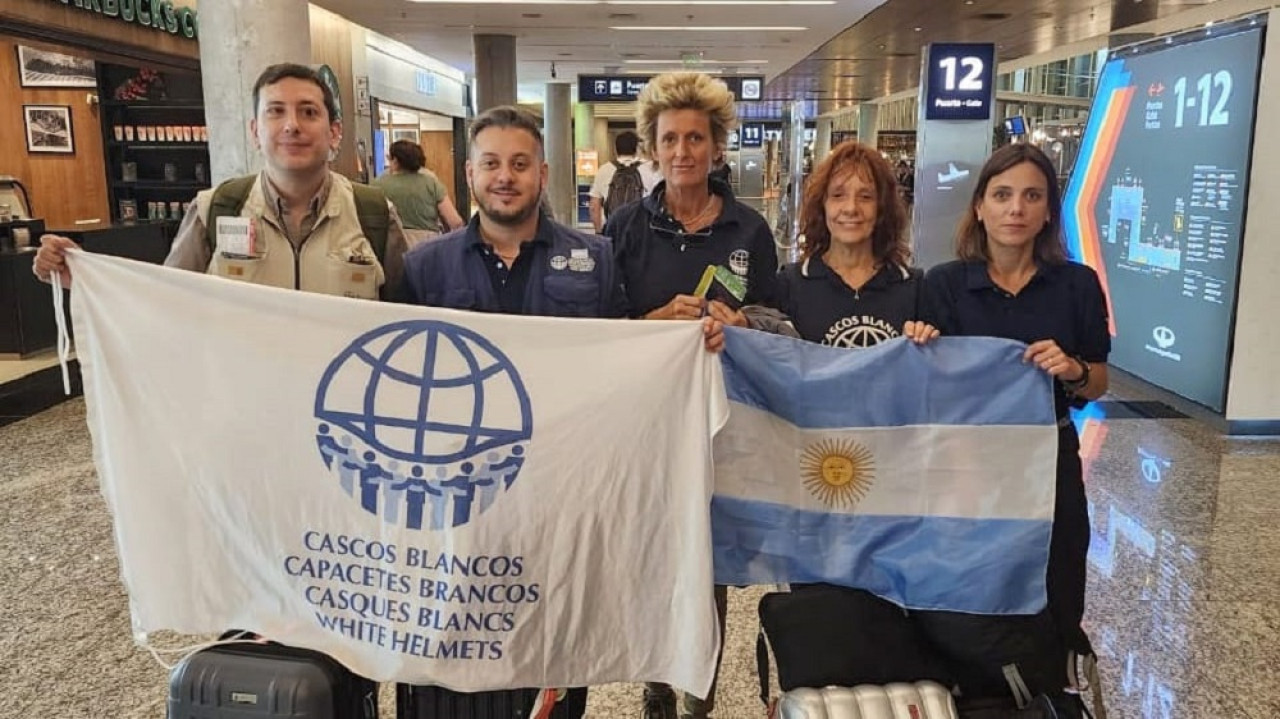 Ayuda humanitaria del Gobierno argentino para Gaza. Foto: Télam.