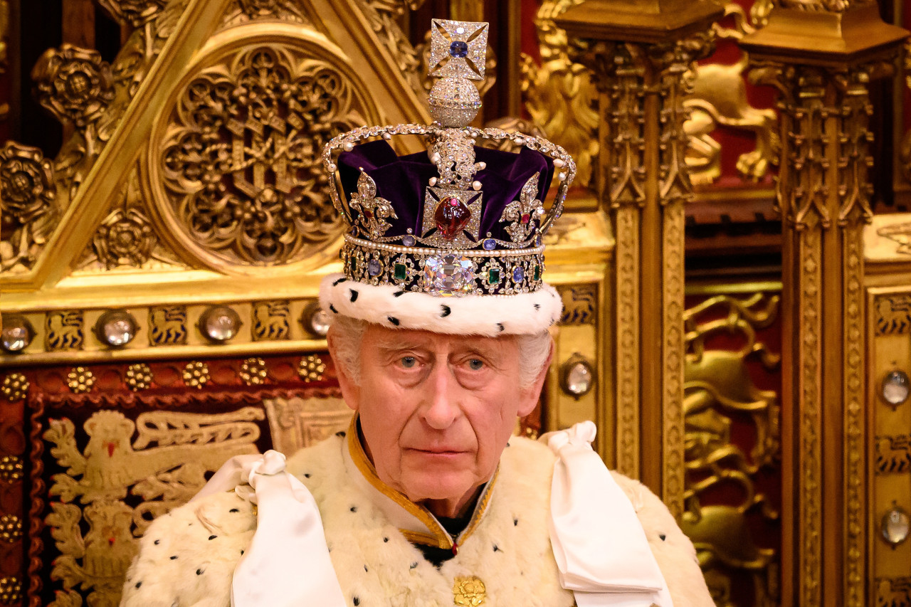 Carlos III en su primer discurso como rey ante el Parlamento. Foto: Reuters.