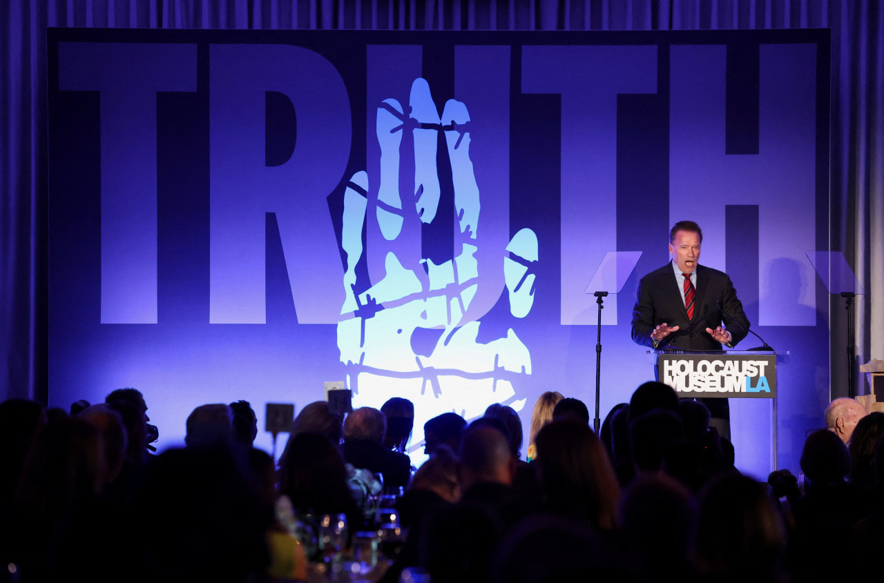 Premio a Schwarzenegger por su lucha contra el antisemitismo. Foto: EFE.