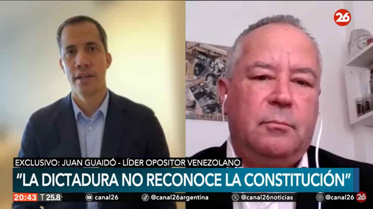 Juan Guaidó en exclusiva con Canal 26.