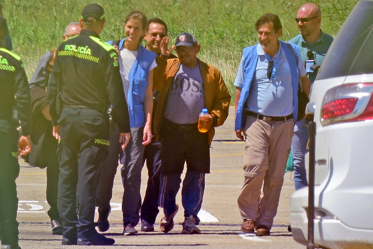 Liberación del padre de Luis Díaz en Colombia. Foto: EFE.