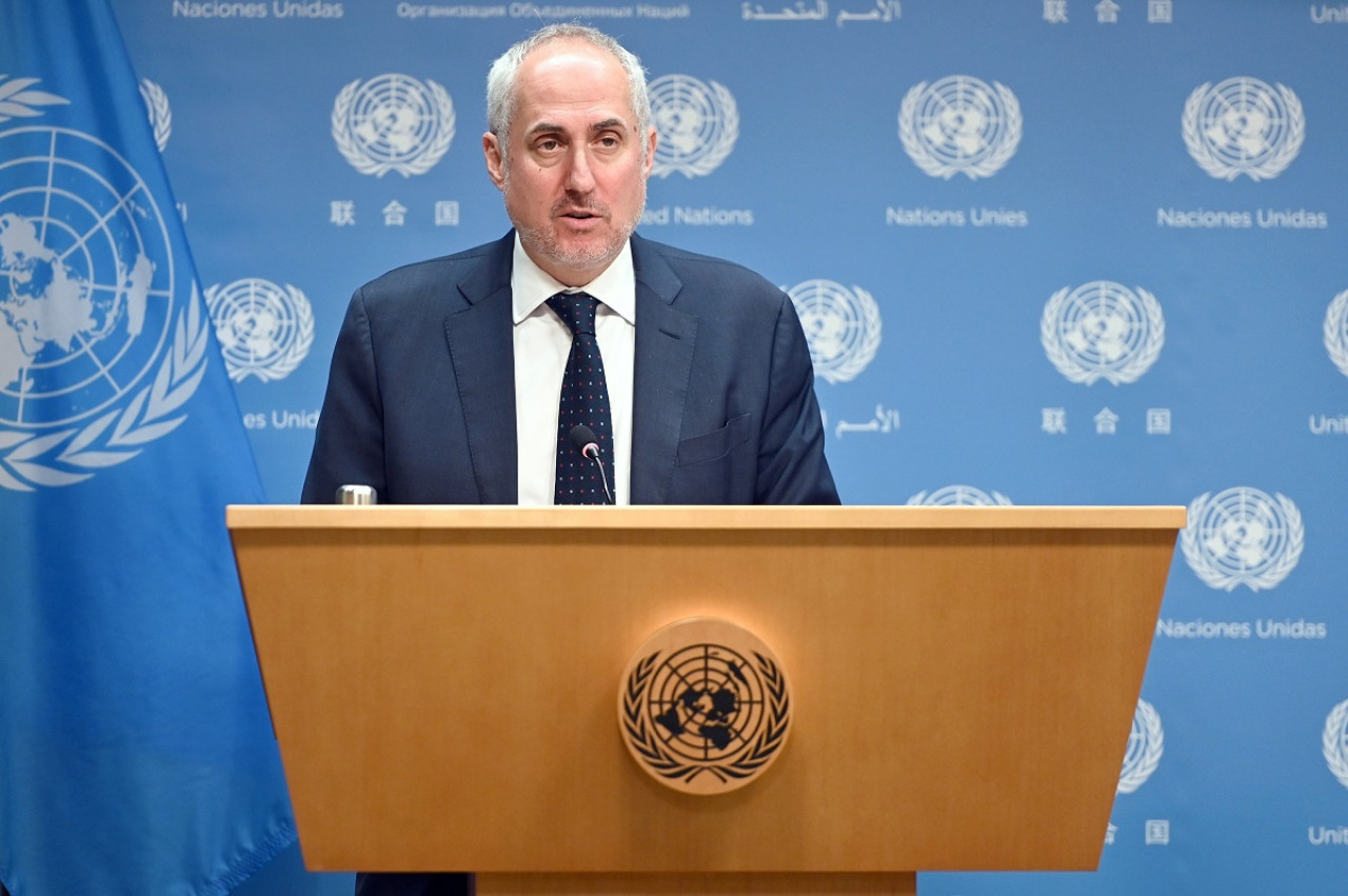 Stéphane Dujarric, portavoz de la ONU. Foto: Reuters.