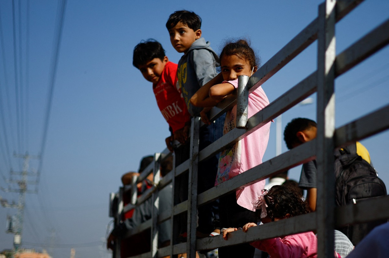 Niños palestinos en Gaza. Foto: Reuters.