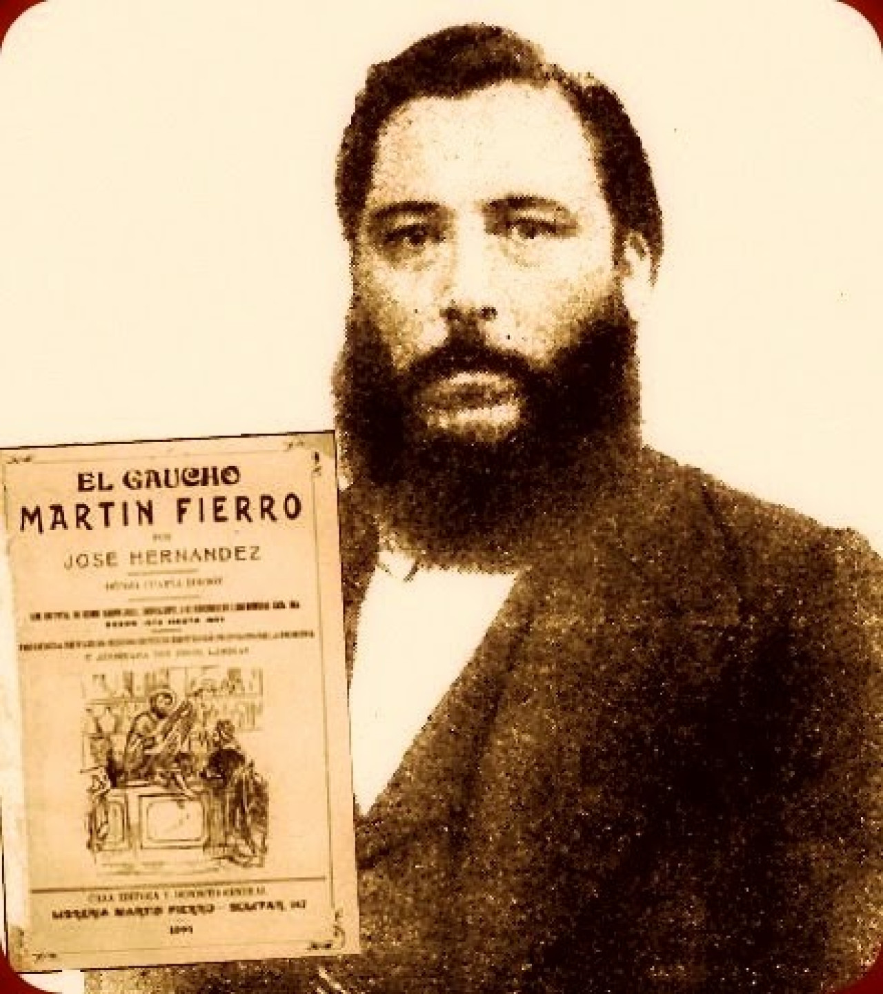 José Hernández, autor del Martin Fierro. Foto: Twitter