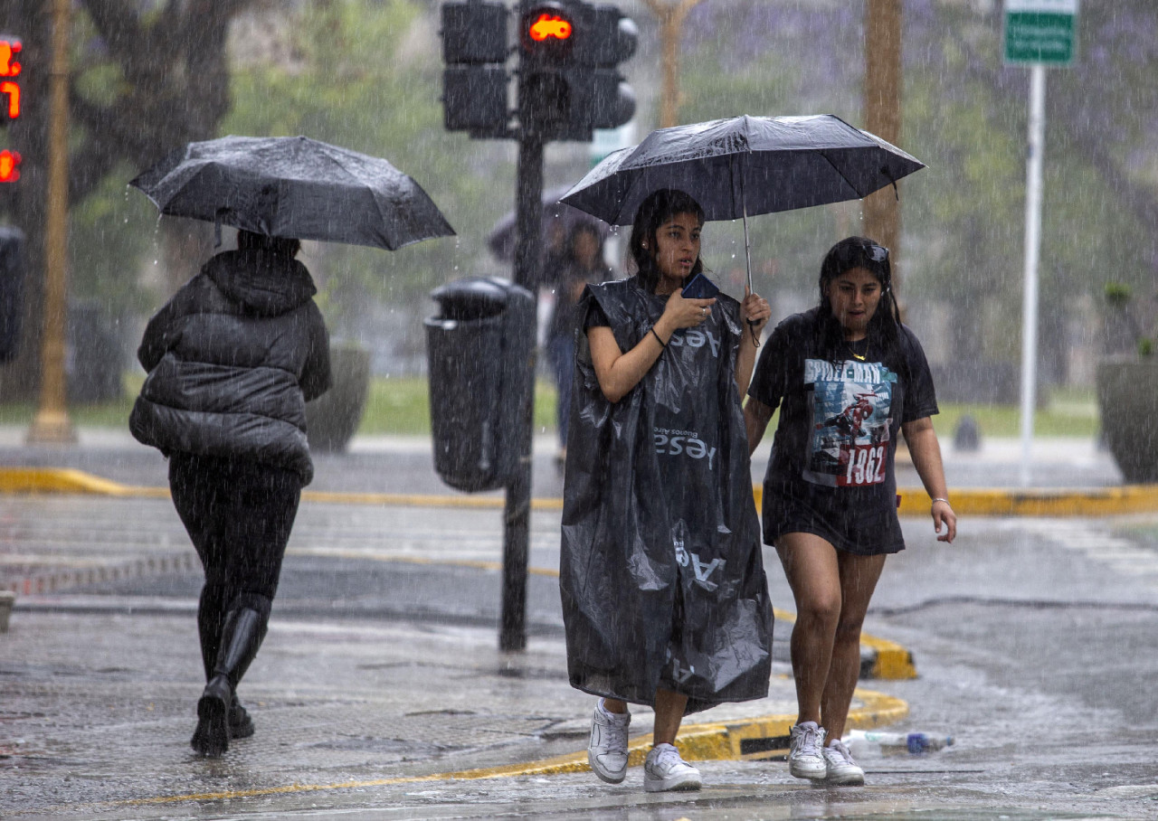 Diluvio en Buenos Aires. Foto: NA