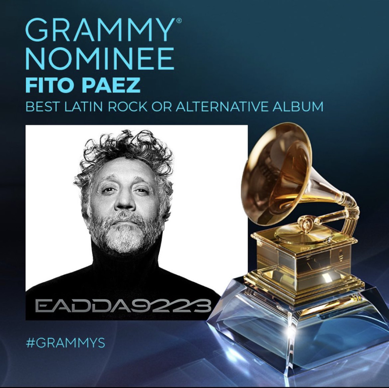 La nominación de Fito Páez a los Premios Grammy. Foto: X @FitoPaezMusica.