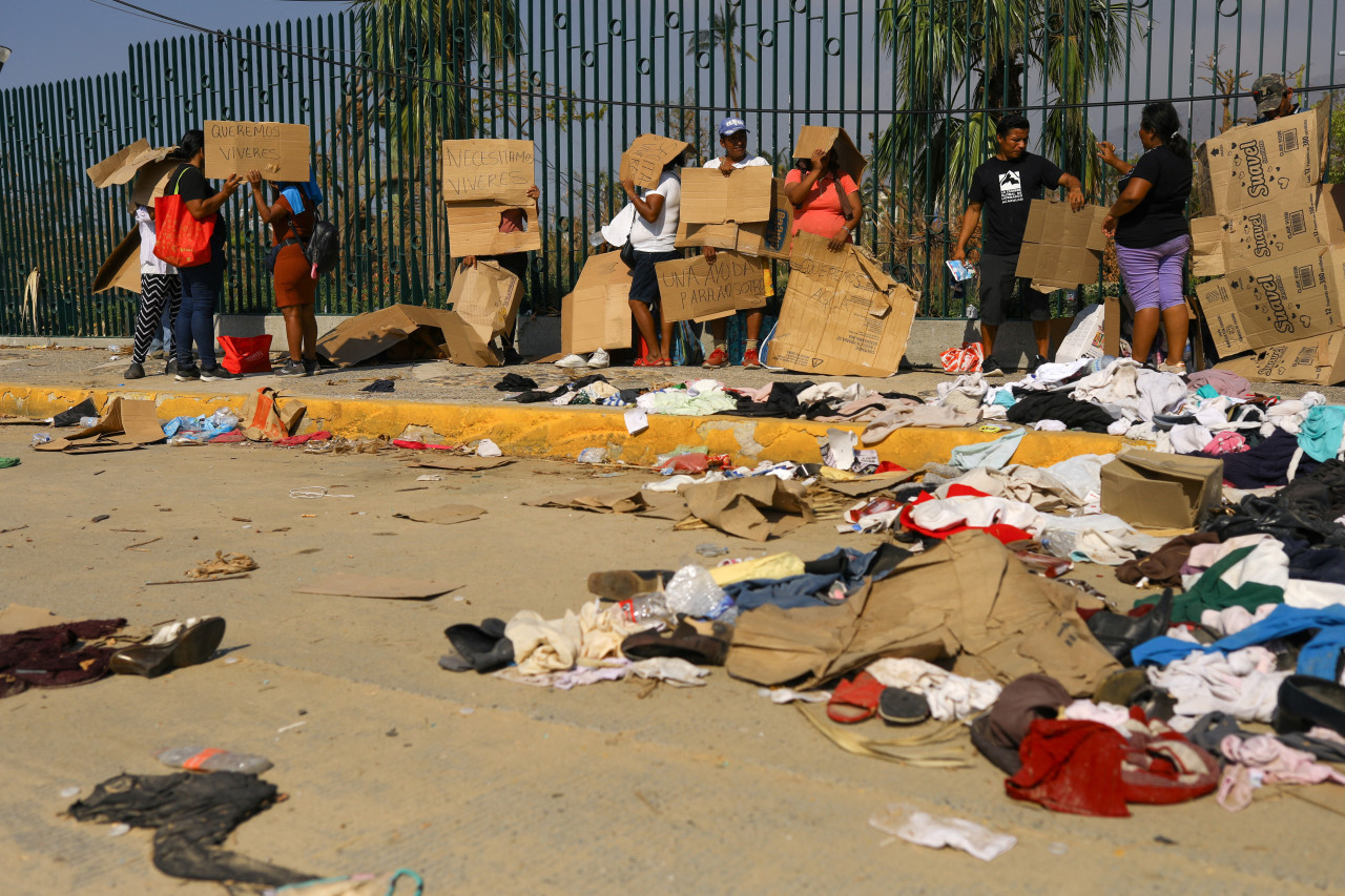 Basura en Acapulco después del Huracán Otis. Foto: Reuters.