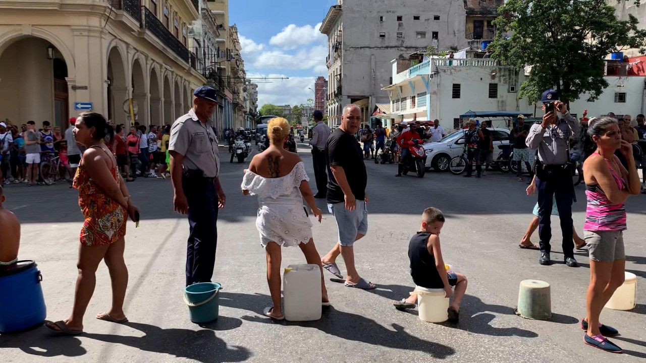 Protesta en Cuba. Foto: EFE.