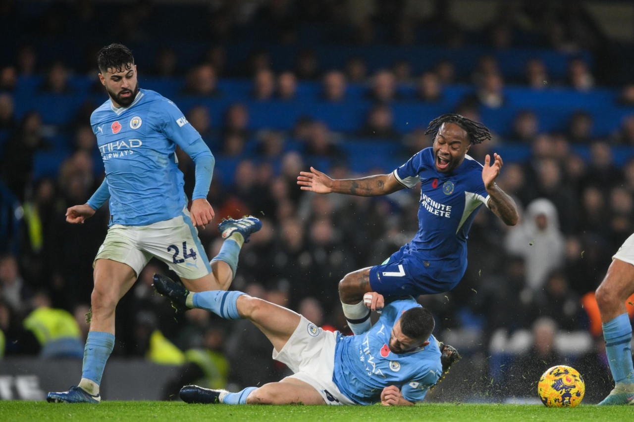 Chelsea y Manchester City empataron 4 a 4 en un partidazo. Foto: EFE.