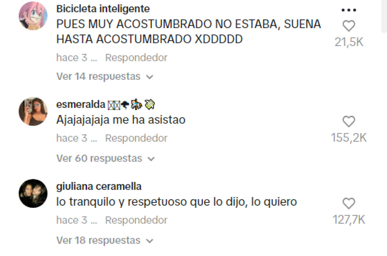 Algunos de los comentarios que cosechó la reacción del jardinero. Foto: Captura de pantalla.