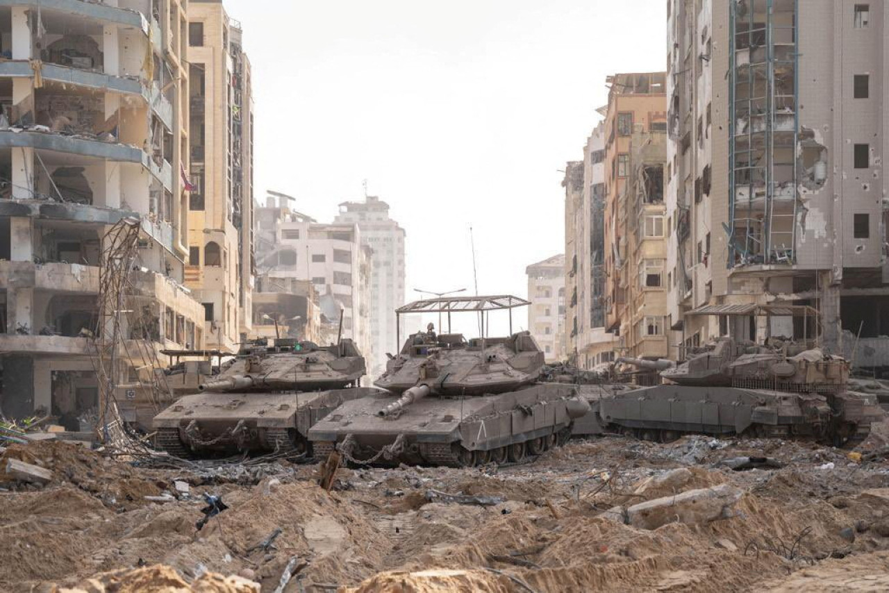 Tanques de guerra israelíes en la Franja de Gaza: Foto: Reuters