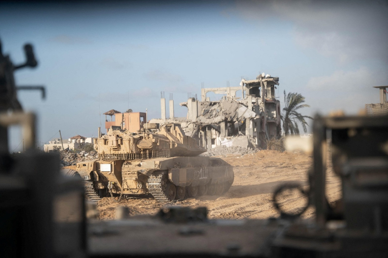 Guerra en Franja de Gaza. Avance de tropas israelíes. Foto: NA.