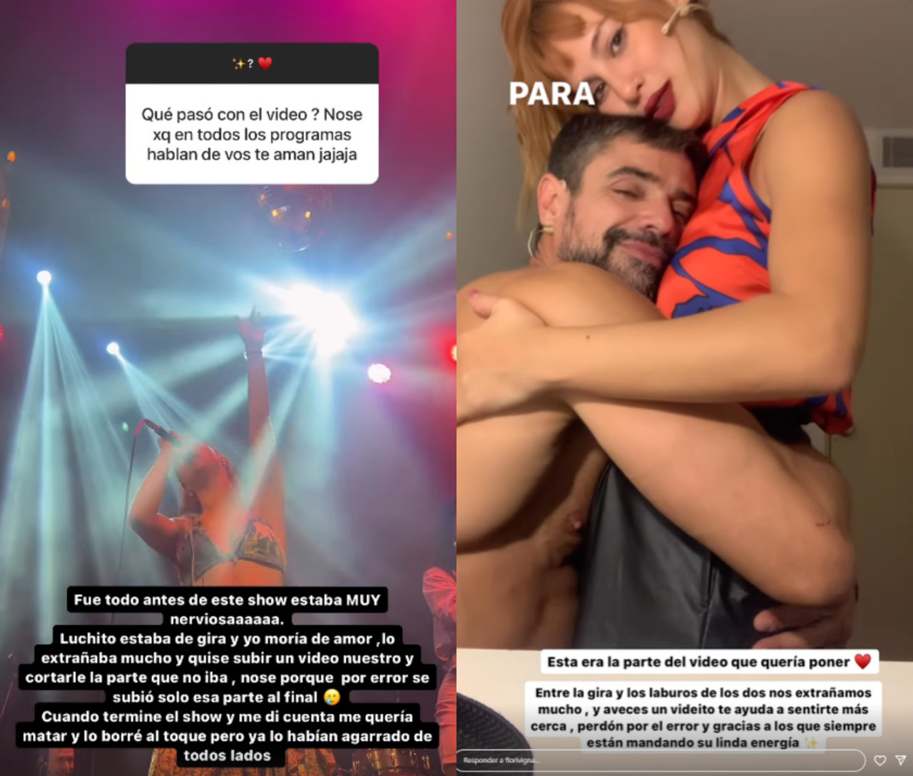 La explicación de Flor Vigna. Foto: Instagram.