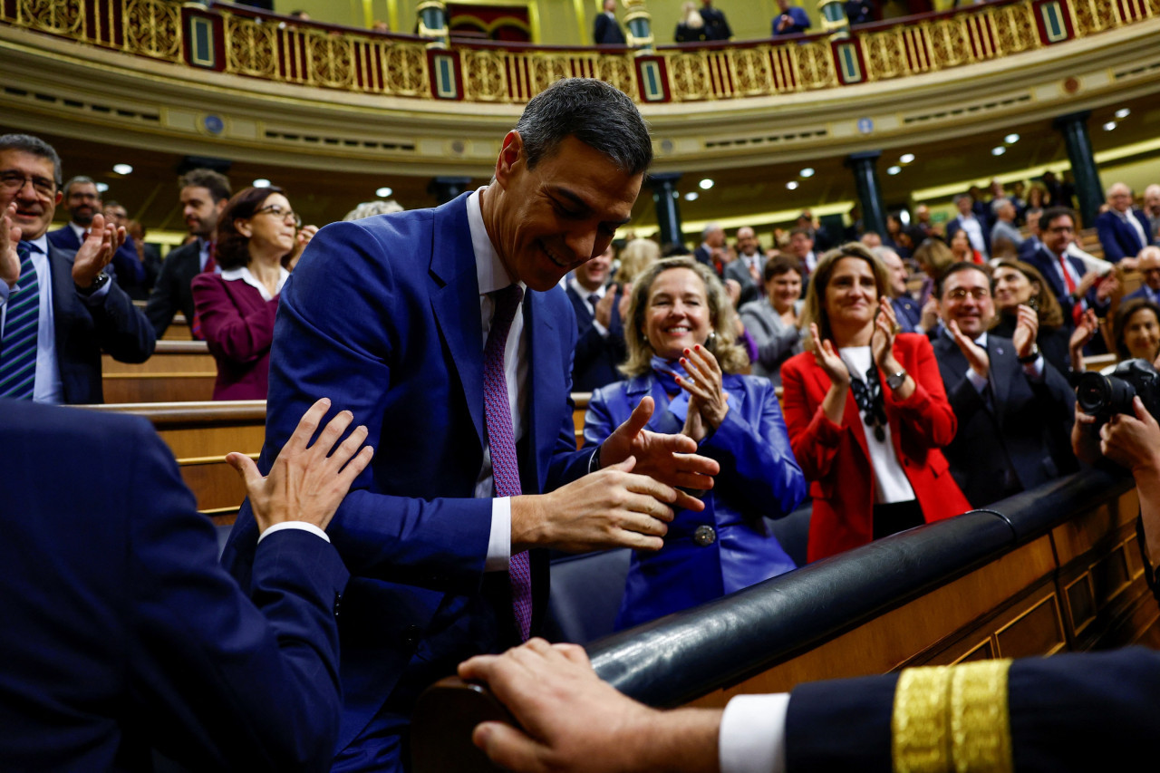 Pedro Sánchez en el congreso de España. Foto: Reuters.