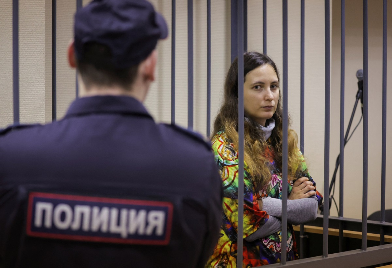 Alexandra Skochilenko, la artista rusa condenada a siete años de prisión. Foto: Reuters.