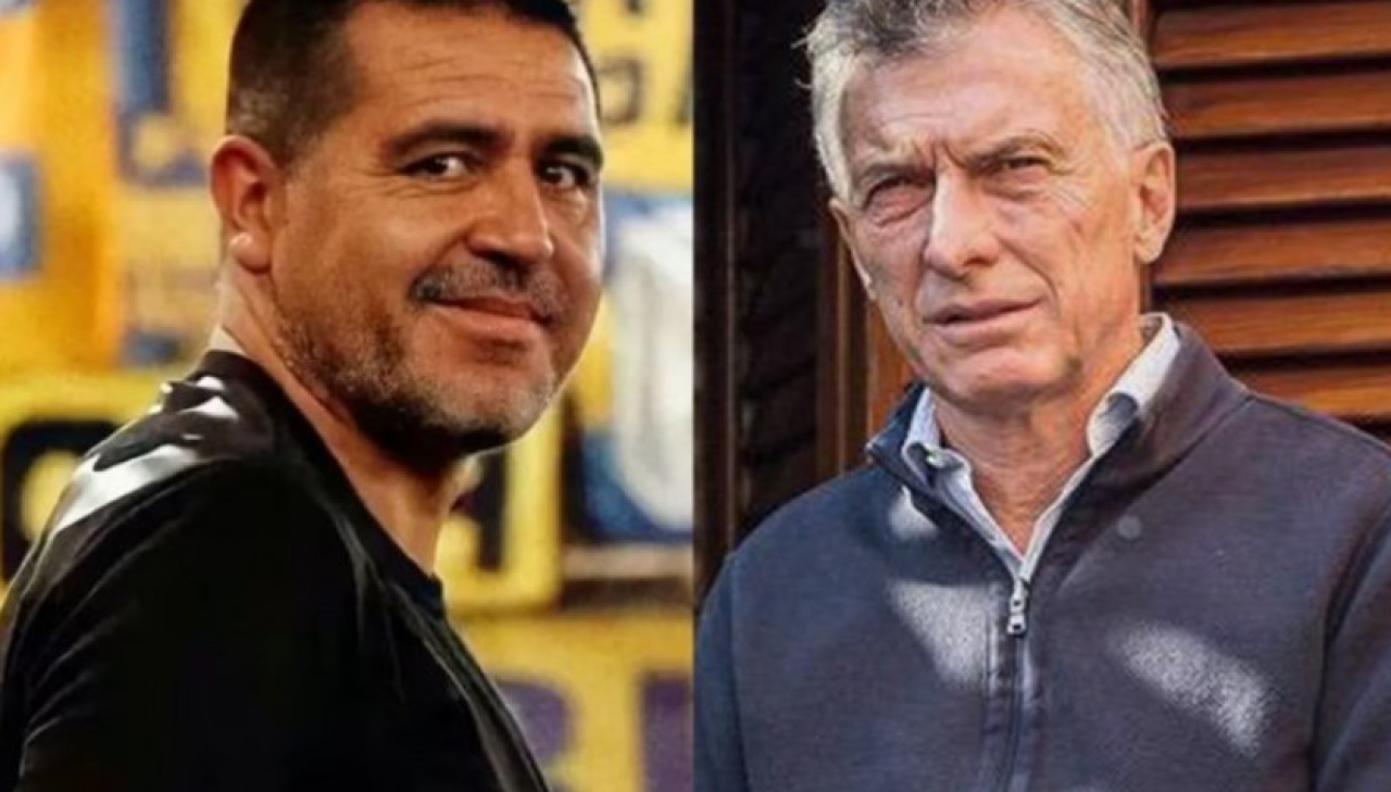 Juan Román Riquelme y Mauricio Macri. Foto: NA