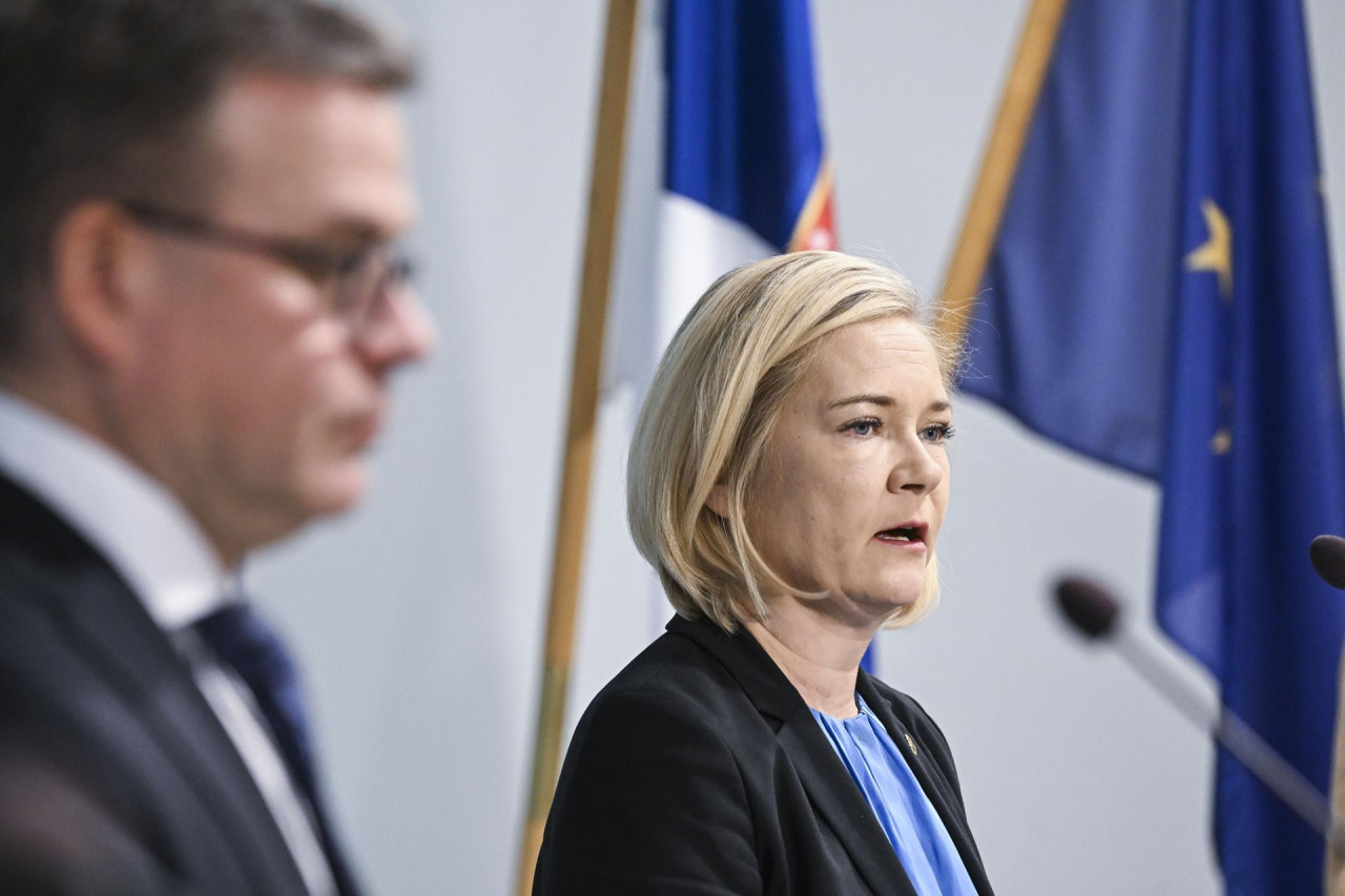 Mari Rantanen, ministra del Interior de Finlandia. Foto: EFE.