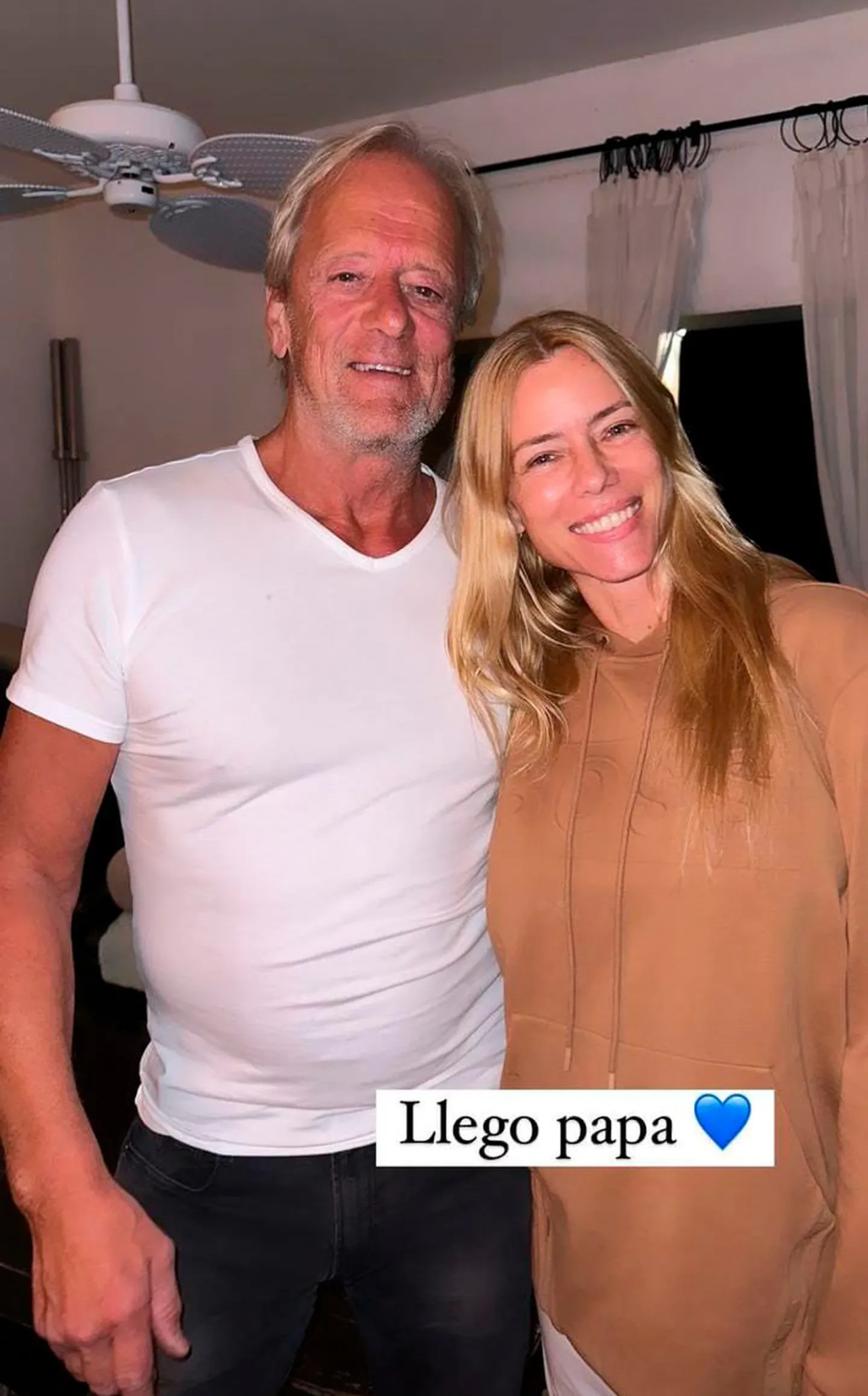 Nicole Neumann junto a su padre. Foto: Instagram.