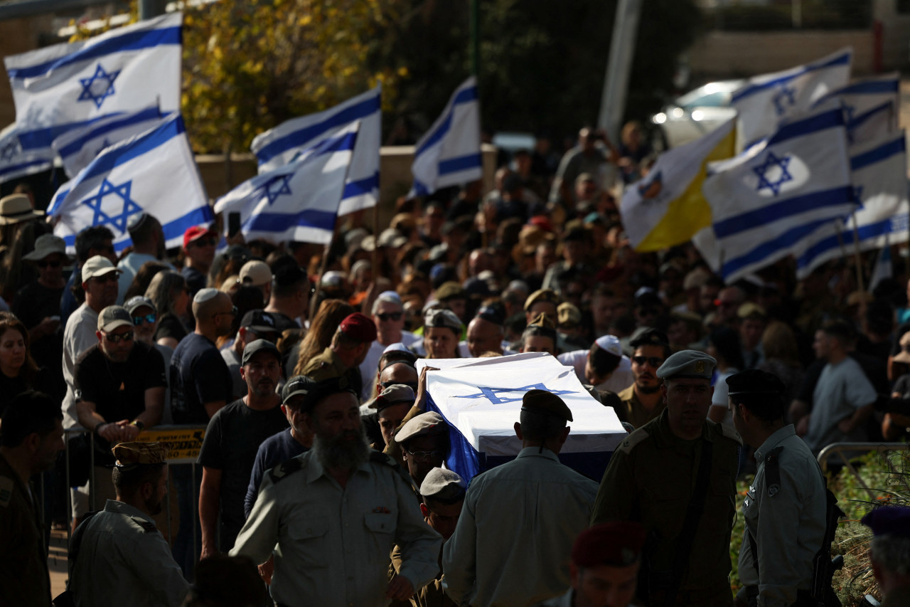 Despedida de Noa Marciano, soldado secuestrada por Hamas. Foto: REUTERS.