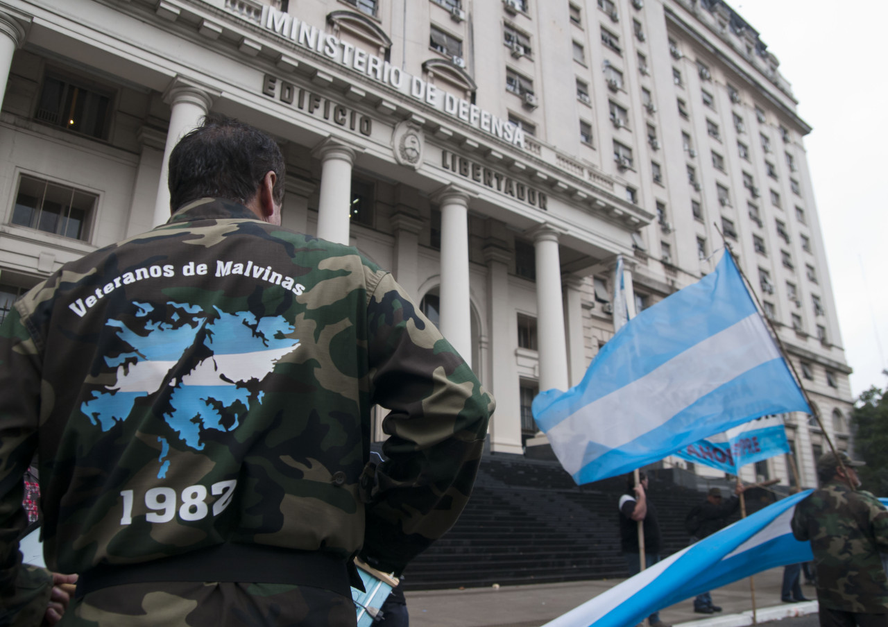 Veteranos de la Guerra de Malvinas. Foto: NA.