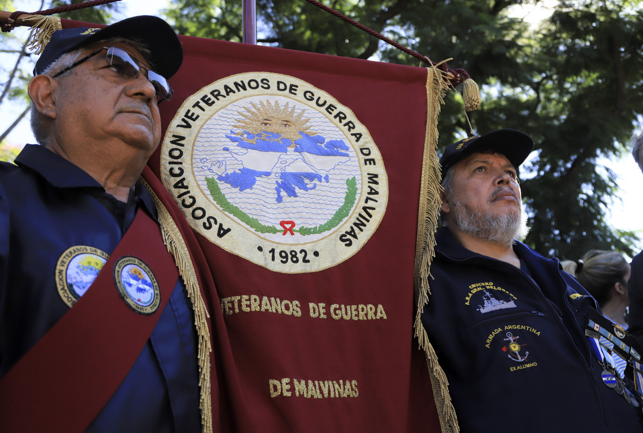 Veteranos de la Guerra de Malvinas. Foto: NA.