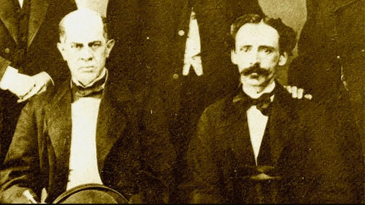 Domingo Sarmiento y el hijo de Mitre