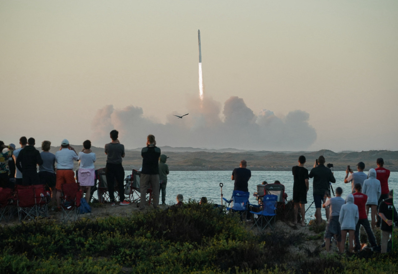 Lanzamiento del cohete Starship de SpaceX. Foto: REUTERS.