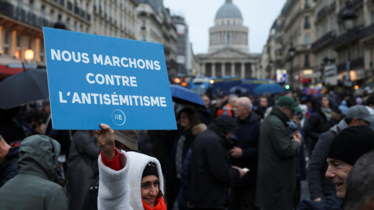 Marcha contra el antisemitismo en Francia. Foto: Reuters