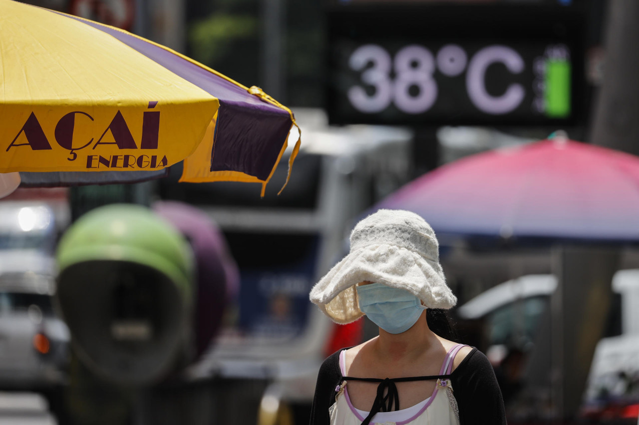 Ola de calor en Brasil. Foto: Télam