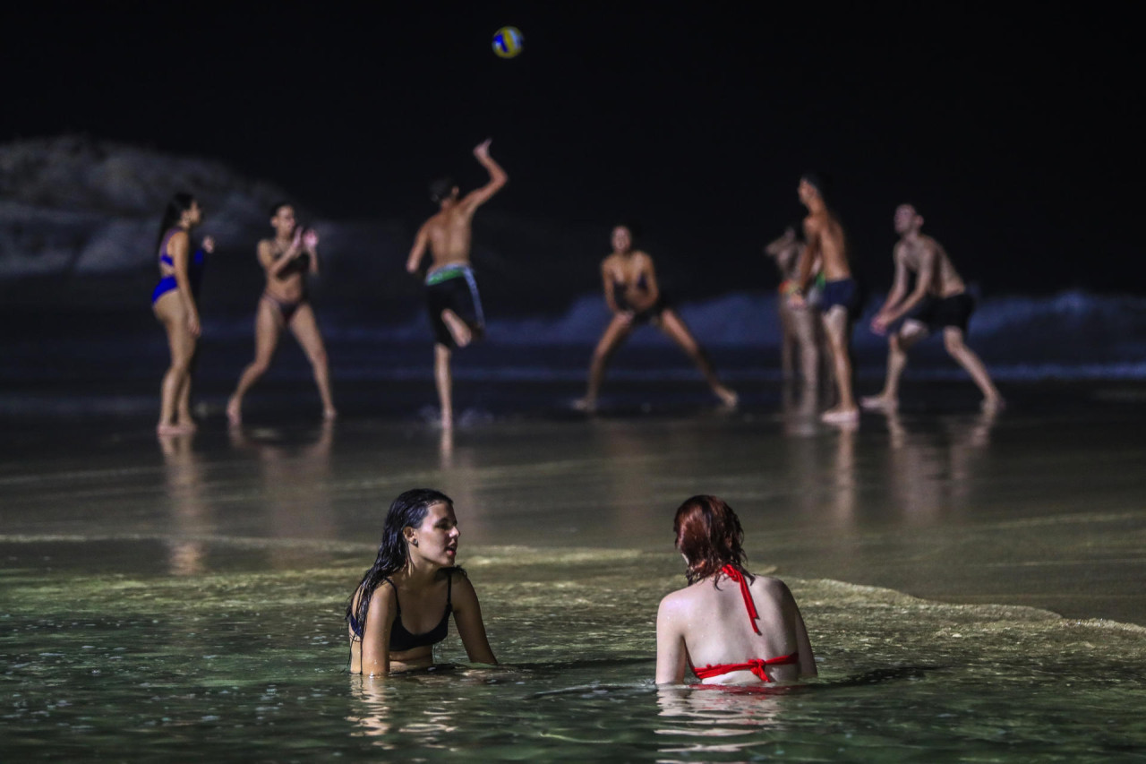 Ola de calor en Brasil. Foto: Télam