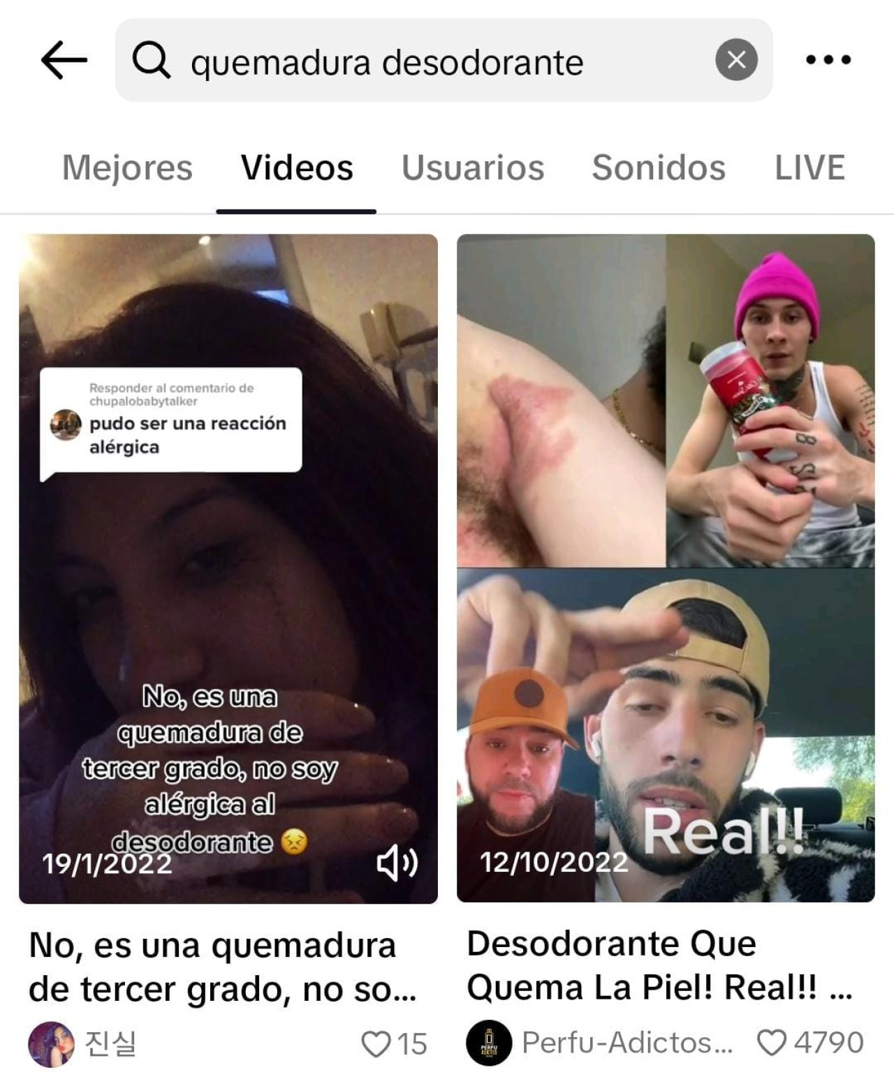 Si bien el reto fue viral, TikTok busca eliminar todas las búsquedas relacionadas a esta temática. Foto: Captura de pantalla (TikTok).