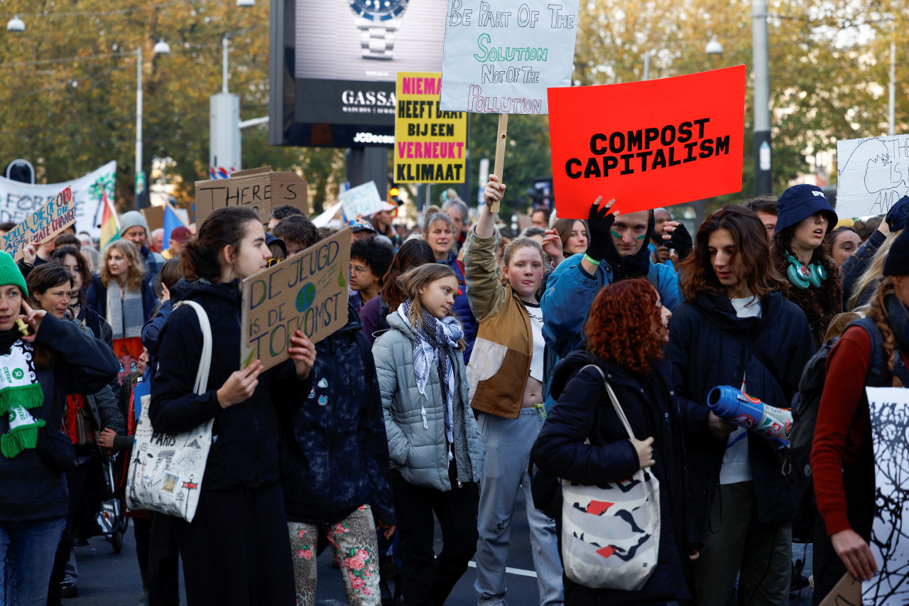 Marcha por el Clima y la Justicia en Países Bajos. Foto Reuters.