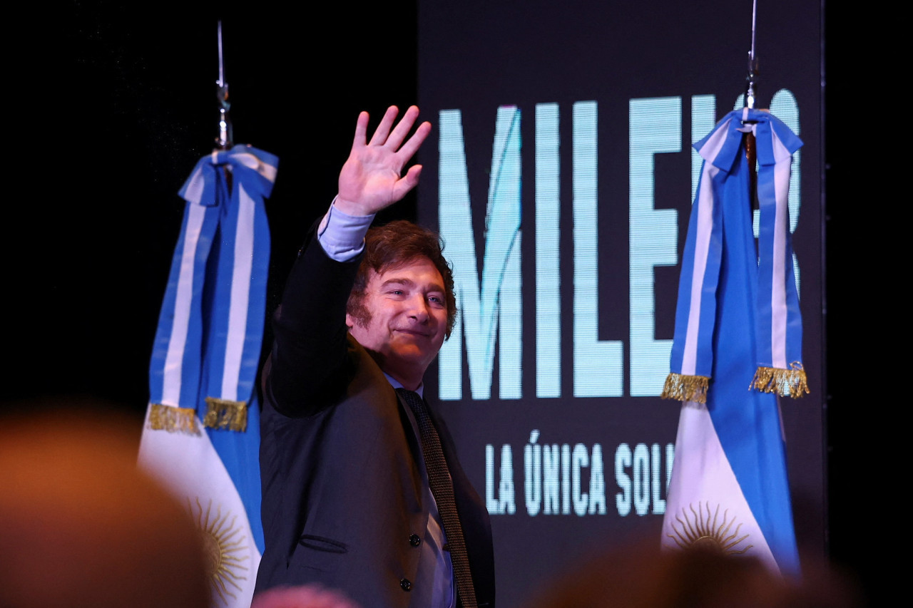 Javier Milei, presidente electo de la Argentina. Foto: Reuters